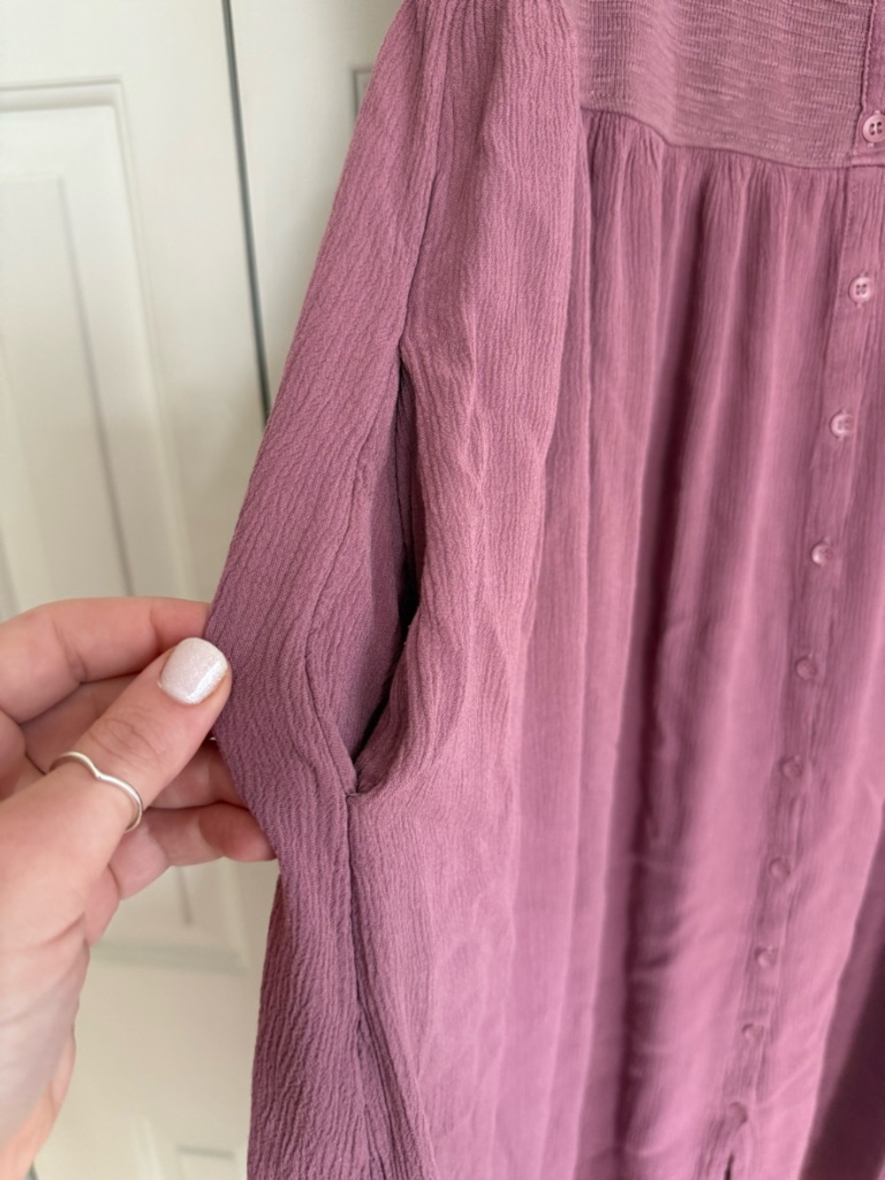 Frye Women’s Sleeveless Button-Front Midi Dress Mauve Lightweight Size XXL - Picture 4 of 6